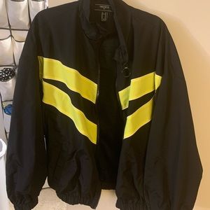 Neon/Black Windbreaker - Forever 21 - XL